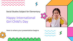Matéria de Estudos Sociais para o Elementary: Happy International Girl Child's Day