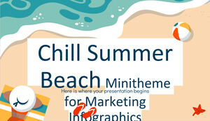 營銷信息圖表的寒冷夏日海灘迷你主題