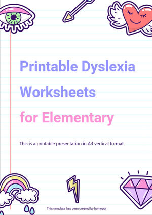 Planilhas de dislexia imprimíveis para o ensino fundamental
