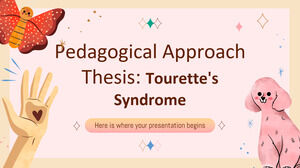 Pädagogischer Ansatz Diplomarbeit: Tourette-Syndrom