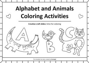 Atividades para colorir alfabeto e animais