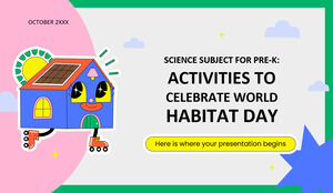 Sujet scientifique pour la maternelle : activités pour célébrer la Journée mondiale de l'habitat
