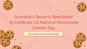 미국 국립 홈메이드 쿠키의 날을 기념하는 할머니의 디저트 뉴스레터