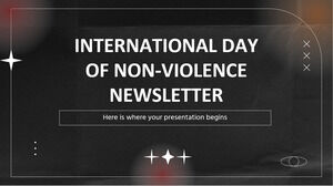 Информационный бюллетень Международного дня ненасилия