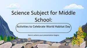 중학교 과학 과목: 세계 해비타트의 날 기념 활동