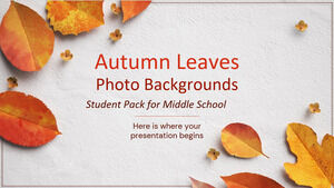 Autumn Leaves Photo Backgrounds - Student Pack for Middle School