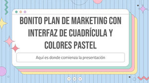 Cute Pastel Grid Interface Marketing Plan