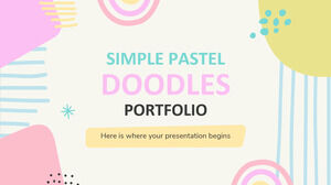 Einfaches Pastell-Doodles-Portfolio