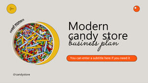Plan de negocios moderno de la tienda de dulces