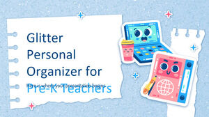 Glitter Personal Organizer for Pre-K Teachers