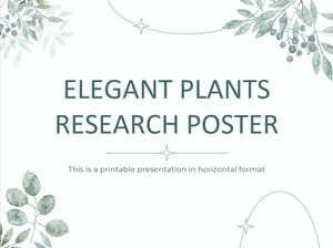 우아한 식물 연구 포스터