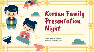 Noche de presentación familiar coreana