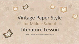 Vintage Paper Style für den Literaturunterricht der Mittelschule