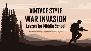 Lecție de invazie de război în stil vintage pentru școala medie