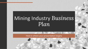 Plan d'affaires de l'industrie minière