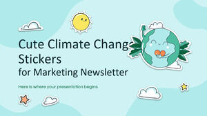 Niedliche Klimawandel-Aufkleber für Marketing-Newsletter