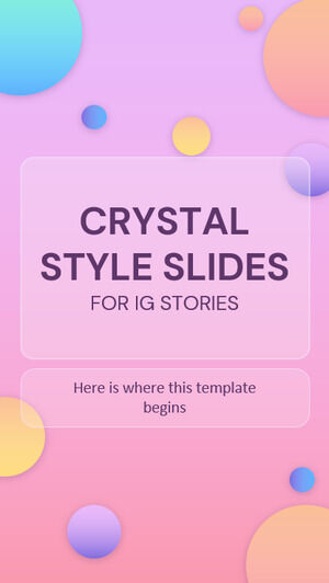 Diapositive Crystal Style per storie IG