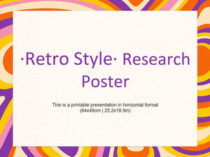 Poster de cercetare în stil retro