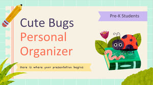 Cute Bugs Personal Organizer for Pre-K Students