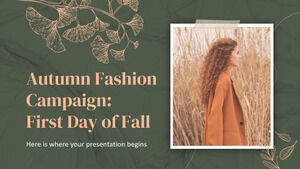가을 패션 캠페인: 가을의 첫날