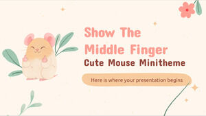Montrez le doigt du milieu - Minithème de souris mignonne