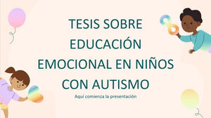 Emotional Education in Children with Autism Thesis