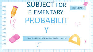 초등학교 - 5학년을 위한 수학 과목: 확률