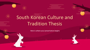 أطروحة الثقافة والتقاليد الكورية الجنوبية