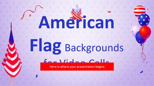 Fundaluri cu steag american pentru apeluri video