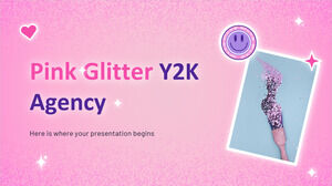 Agenzia Y2K con glitter rosa