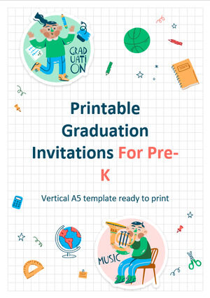 Pre-K를 위한 인쇄 가능한 졸업 초대장