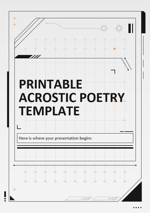 Diapositive di poesie acrostiche stampabili