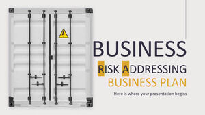 Plano de negócios de abordagem de riscos de negócios
