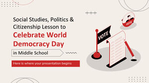 Leçon d'études sociales, de politique et de citoyenneté pour célébrer la Journée mondiale de la démocratie au collège