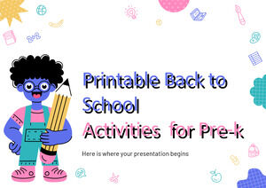 Activités de rentrée scolaire imprimables pour la pré-maternelle