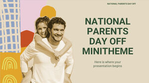 Ulusal Ebeveynler Günü İzin Günü Mini teması