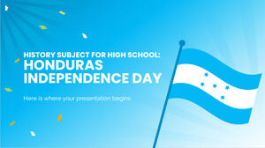 고등학교 역사 과목: 온두라스 독립기념일