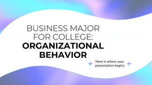 Business Major per il college: comportamento organizzativo