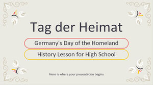Tag der Heimat: Giornata tedesca della lezione di storia della patria per le scuole superiori