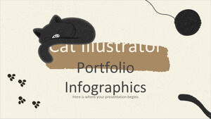 猫 イラストレーター ポートフォリオ インフォグラフィック