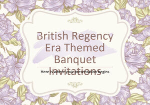 คำเชิญงานเลี้ยงในธีม British Regency Era