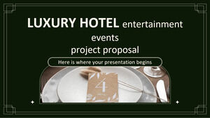고급 호텔 엔터테인먼트 이벤트 프로젝트 제안