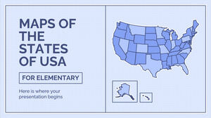 خرائط الولايات الأمريكية للمرحلة الابتدائية