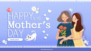 Blue Mother's Day Presentation PowerPoint Templates