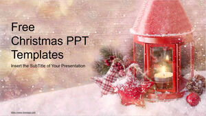 Templat slide PowerPoint Merry Christmas