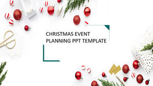 Șablon PPT de planificare a evenimentelor de Crăciun simplu și proaspăt