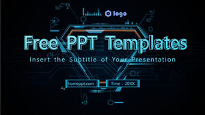 Modèles PowerPoint de thème de la technologie Deep Blue