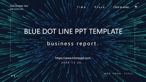 PowerPoint-Vorlagen für Unternehmen mit blauer Punktlinie