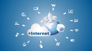 Blaue Internet-Technologie-PowerPoint-Vorlagen