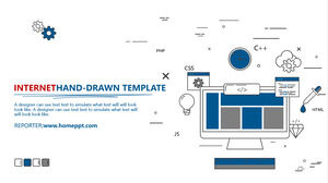 Hand drawn style PowerPoint Template for Internet business